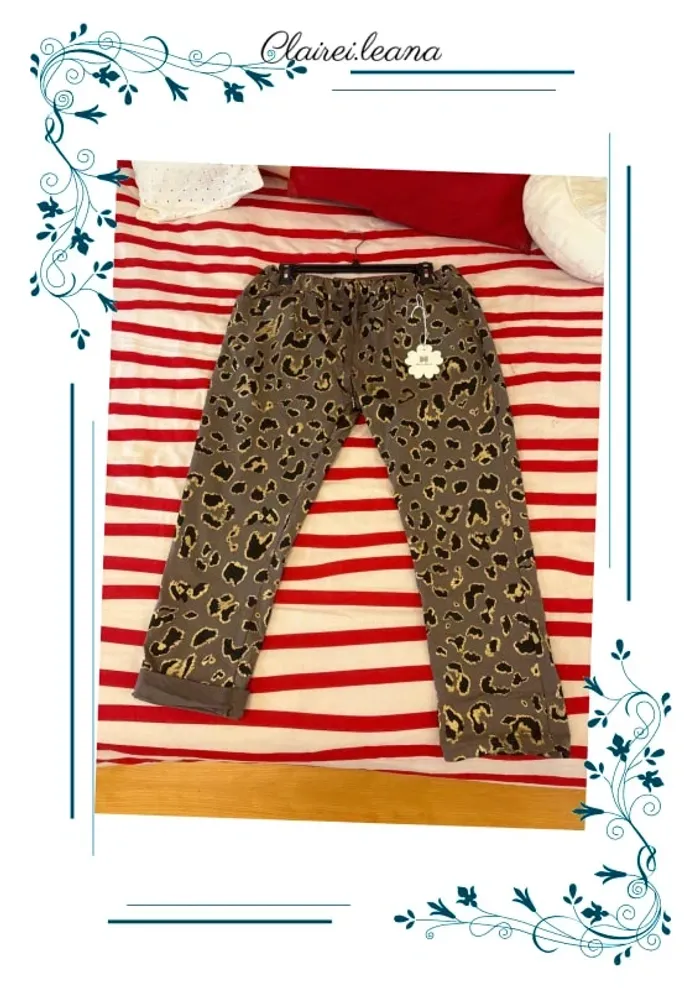 🛑 pantalon nylon gris dorée noir 🛑3XL