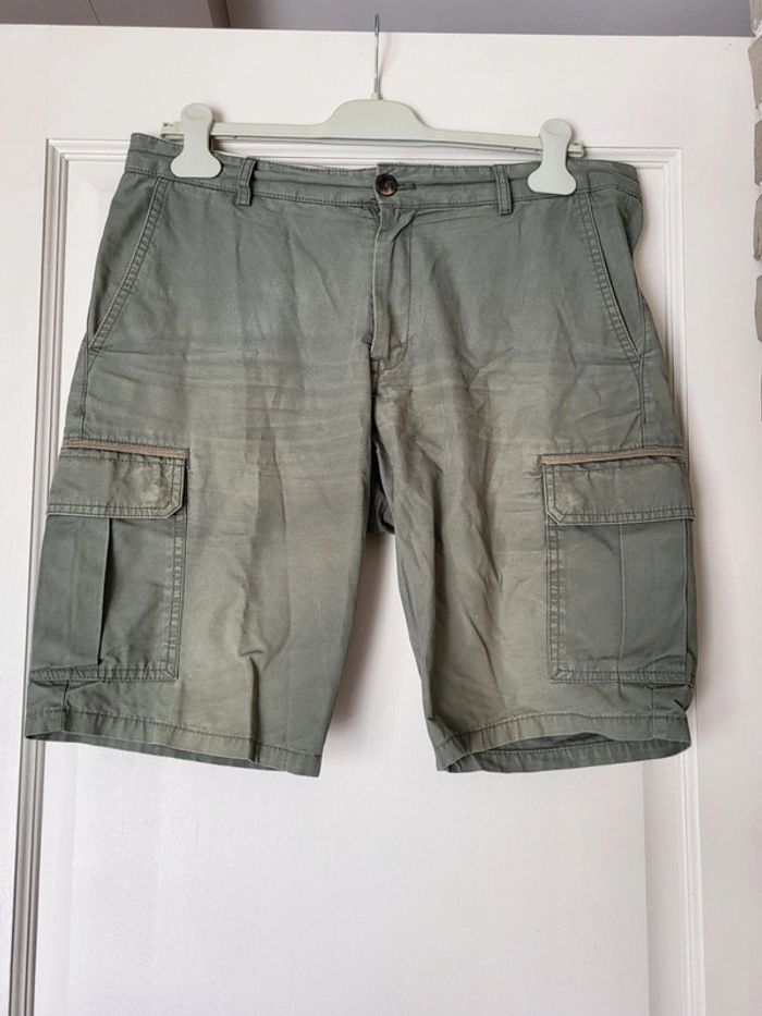 Bermuda cargo kaki Brice - 100% coton