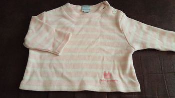 Joli petit HAUT manches longues 1 mois "Cadet Rousselle"