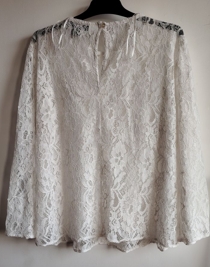 Blouse en dentelle blanche – Atmosphere – Taille 38 - photo numéro 3