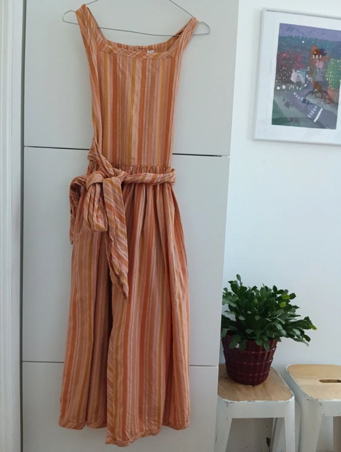 Robe vintage en coton couleur pêche - photo numéro 13