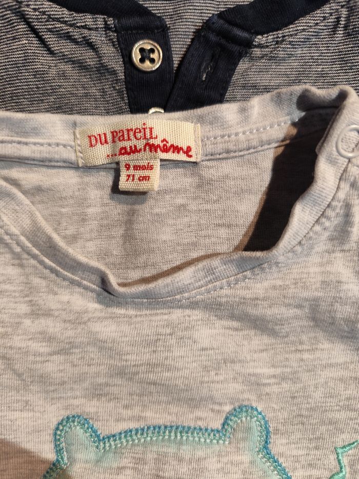 Lot de 6 t-shirts manches longues garçon taille 9 mois - photo numéro 6