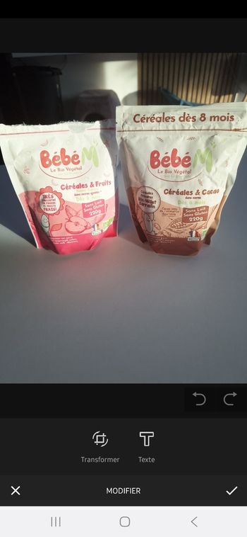 Céréales bebe M