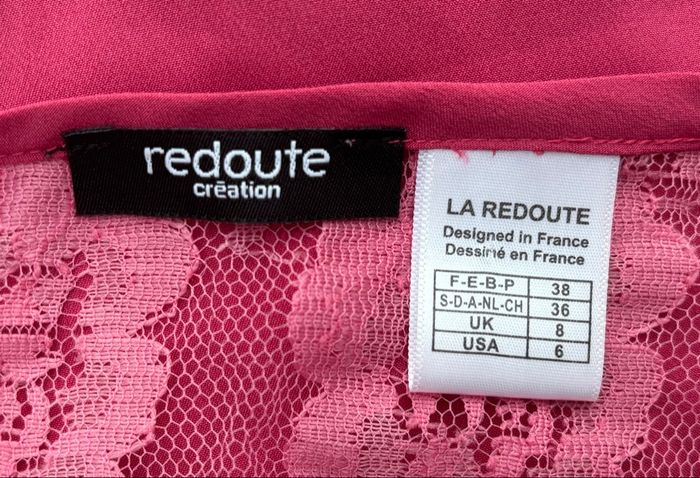 💖 Débardeur fuchsia à dentelle florale – La Redoute – Taille 38 - photo numéro 5