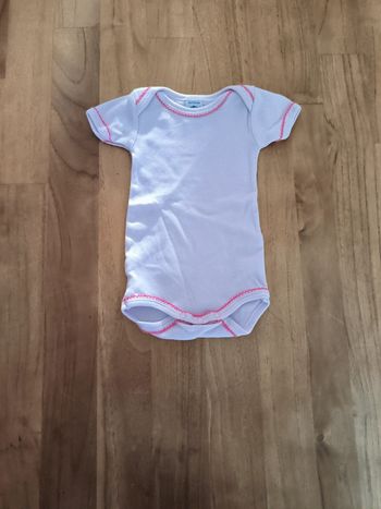 Body rose lilas 1mois 54cm Petit Bateau