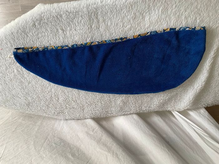 Turban bleu roi en bambou - photo numéro 3