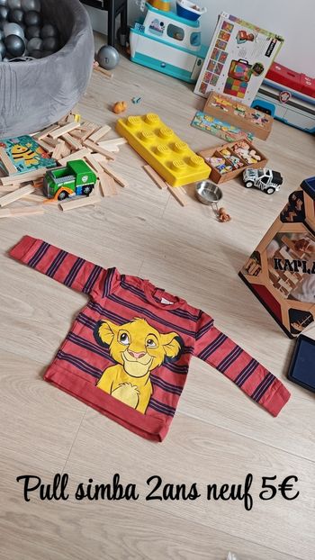 Pull simba 2ans neuf 