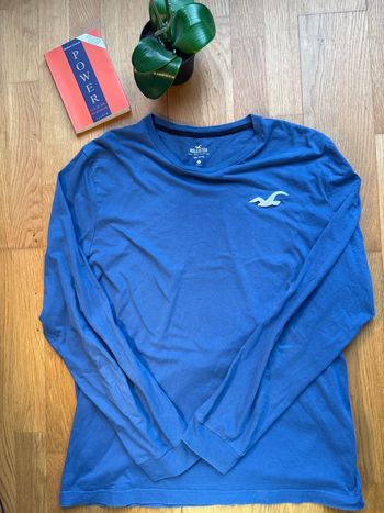 T-shirt manche longue Hollister bleu - taille XL - Très bon état 