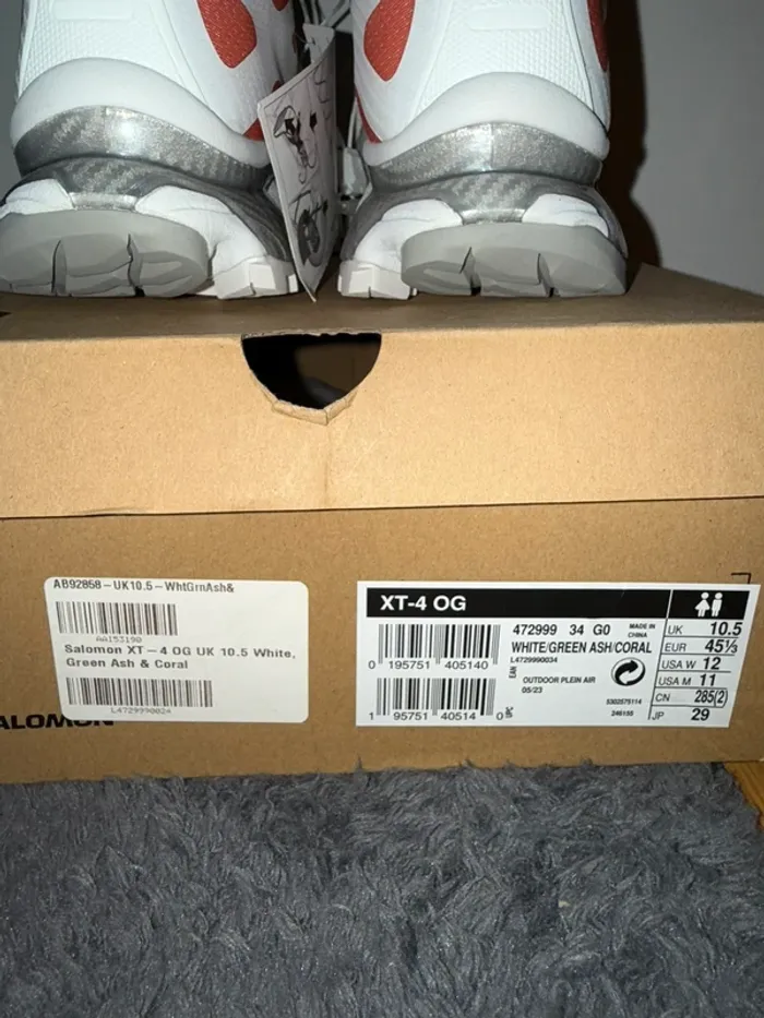 Salomon XT-4 OG Blanche / Verte / Corail - photo numéro 6