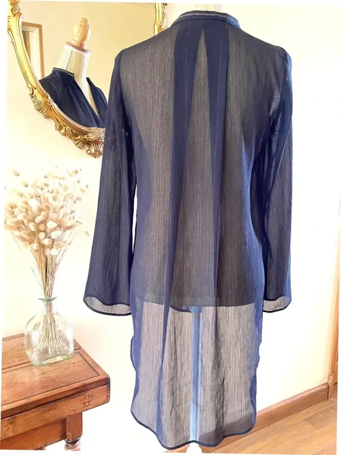 Sublime blouse chemise manche longue noir fluide Zara taille XS - photo numéro 14