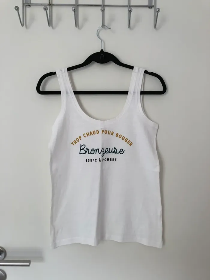Débardeur blanc Bronzeuse Bizzbee taille S