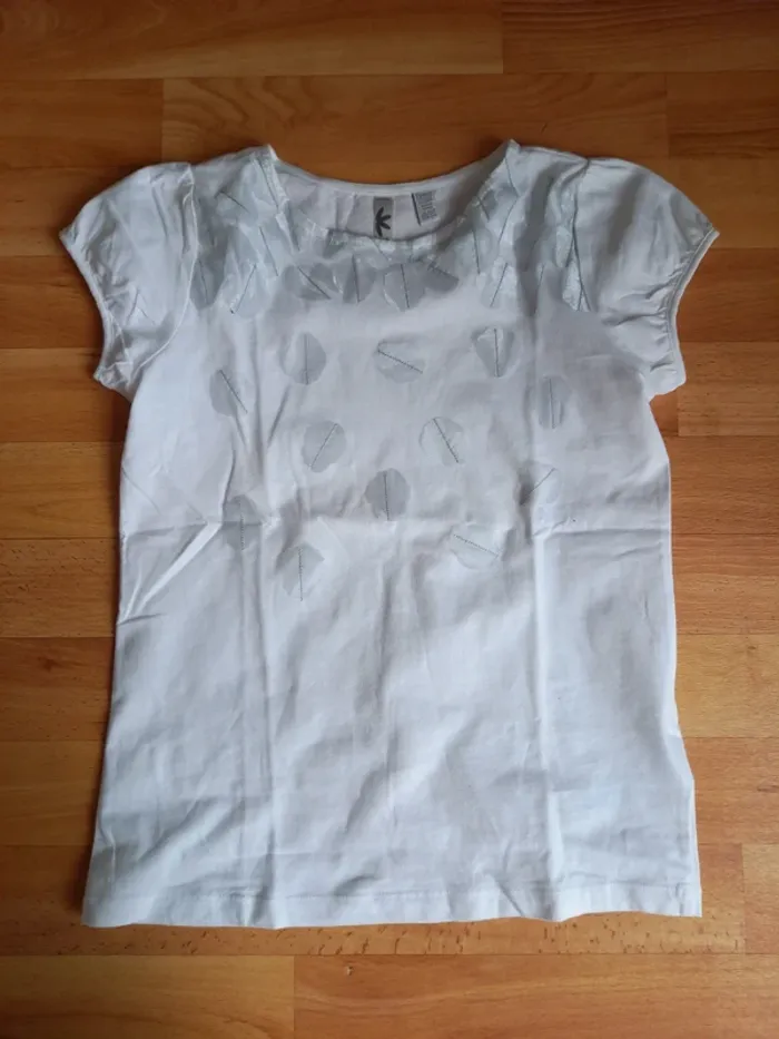 Tee-shirt manches courtes blanc okaïdi - photo numéro 3