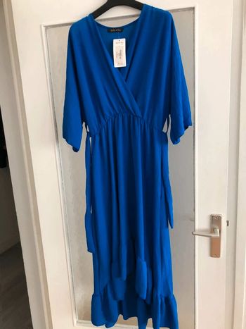 Robe  bleu mi  longue