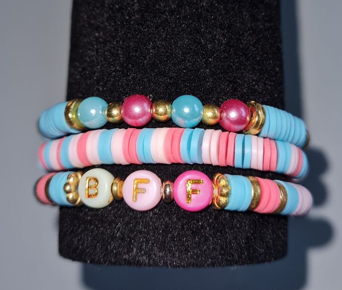 Lot X3 bracelets fantaisie élastique enfants fille neuf - photo numéro 2
