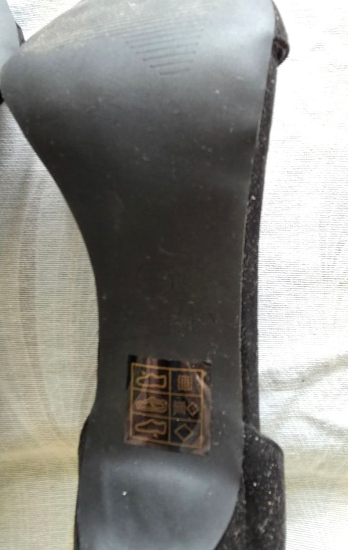 Truffle Collection Sandales Talons Suédine Noir Bon État 39 - photo numéro 8