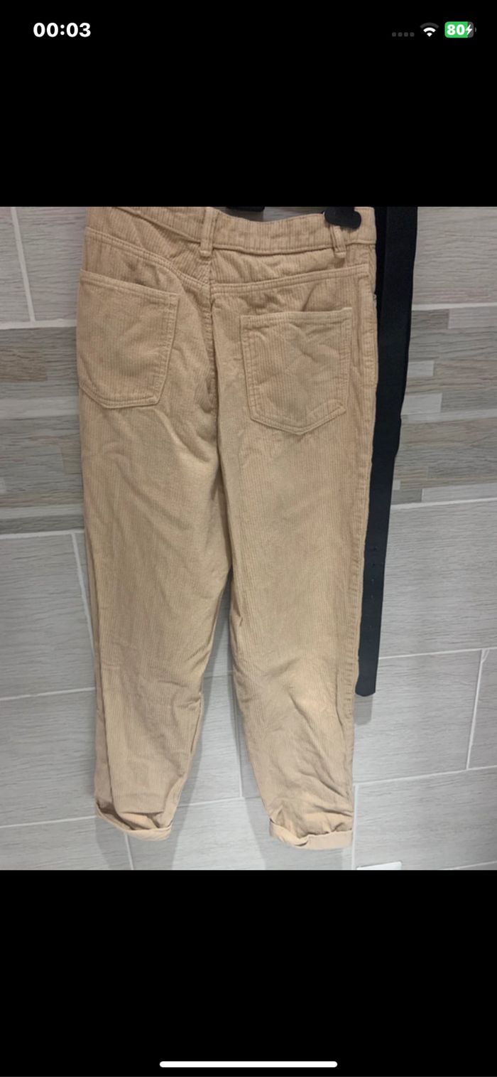 Pantalon beige effet velours taille 32 - photo numéro 2