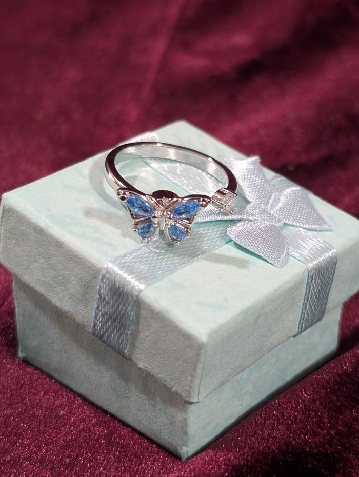 Bague papillon 🦋 blue anti stresse - photo numéro 3
