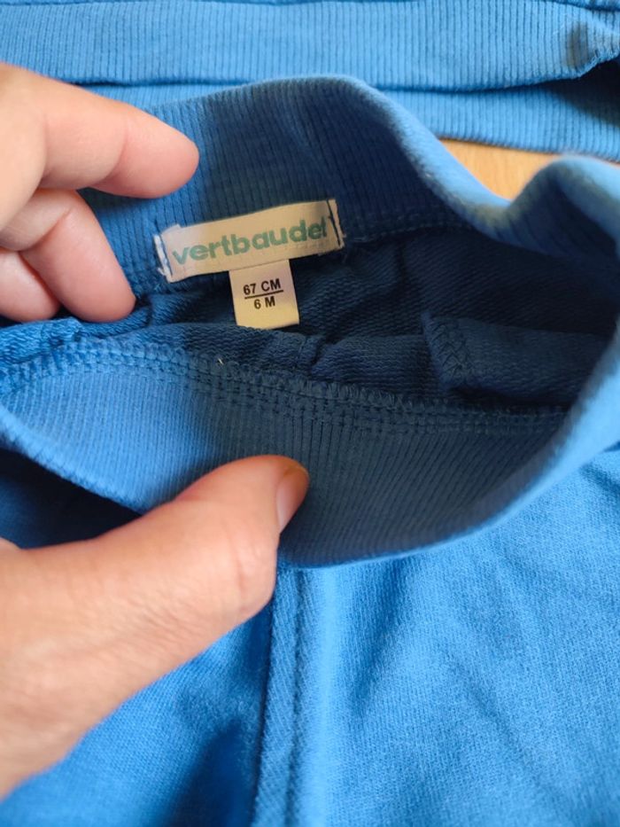 Lot ensemble neuf pantalon et sweat "jogging" Vertbaudet en 6M - photo numéro 4