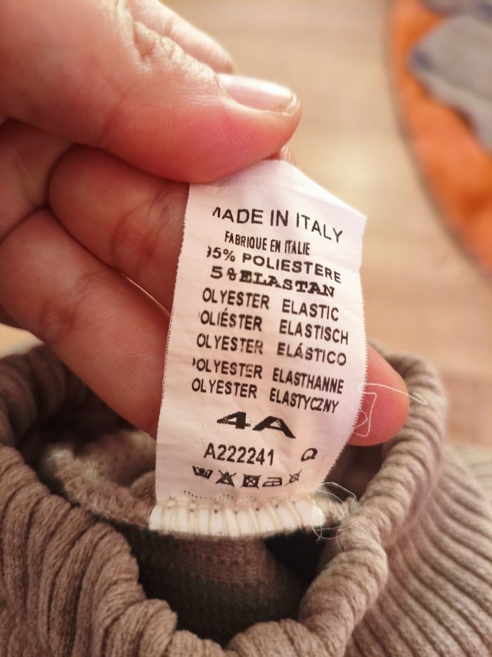 Ensemble fille beige marron velours - photo numéro 2