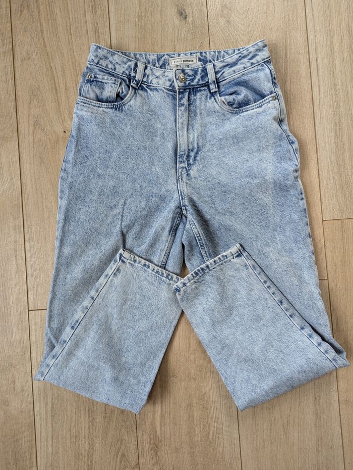 Jean droit délavé bleu clair – Pimkie – Taille 36 - photo numéro 2