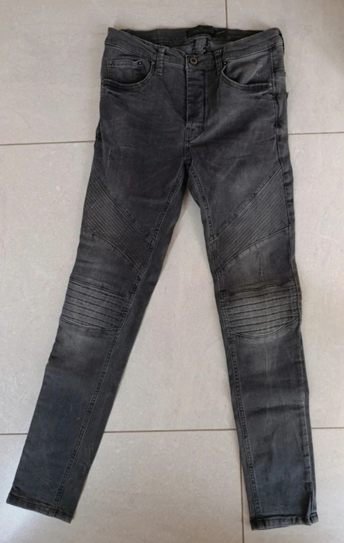 Jeans slim homme gris foncé