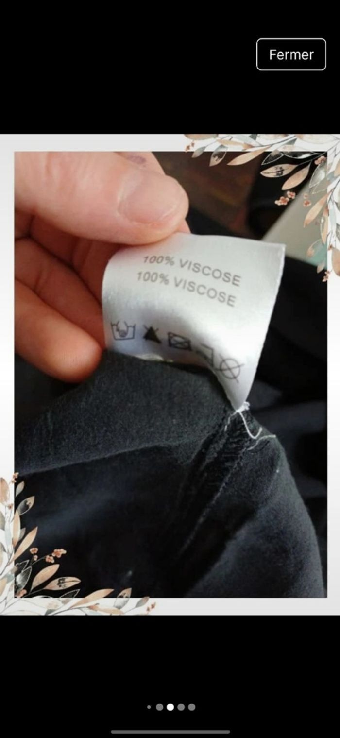 Jupe noire fluide en viscose doublée 38 - photo numéro 8