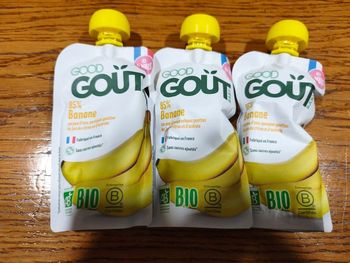 Lot de 3 gourdes bananes good goût 