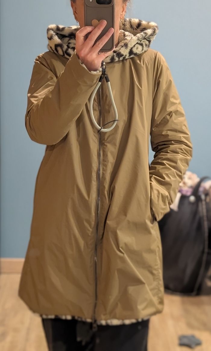 Manteau réversible kaki