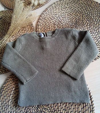 Pull kaki Petit Bateau taille 18 mois