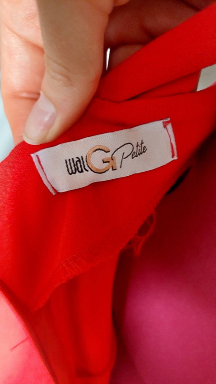 Robe Rouge Décolleté V et Fente Glam -taille S - WalGpetite - photo numéro 9