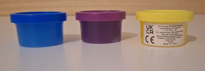 Lot de 3 petits pots de slime coloré norme CE