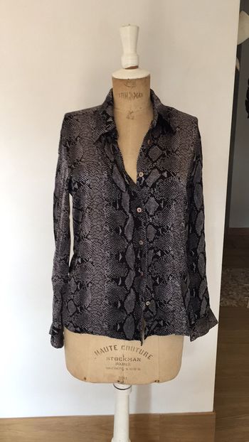 Chemisier 38 40 python gris noir