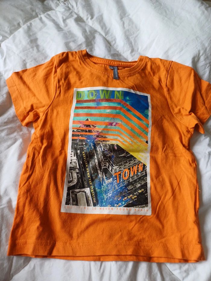 T-shirt orange 3 ans Orchestra