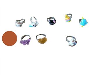 Lot de bagues fantaisie enfant – réglables – très bon état