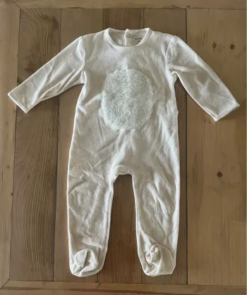 Pyjama une pièce chaud crème garçon 24 mois – Kiabi 🐻
