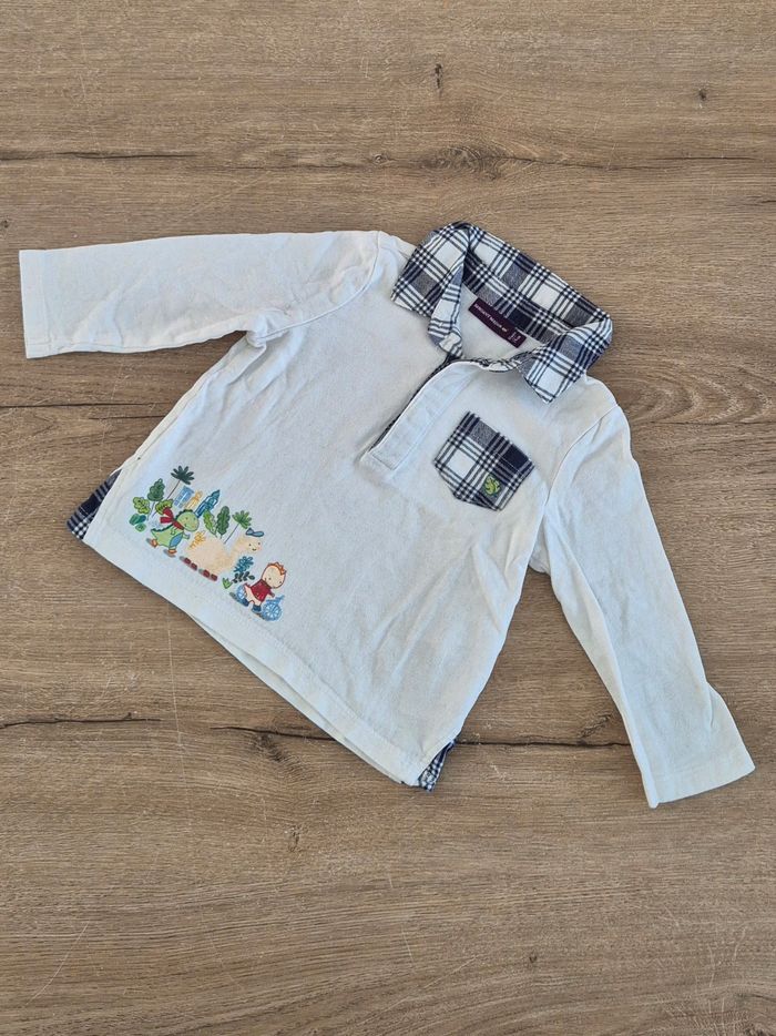 T-shirt ML à col 12 mois