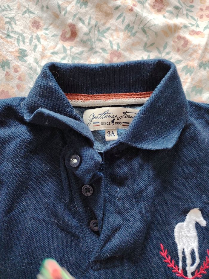 Polo à manches longues bleu marine gentleman farmer taille 3 - photo numéro 2