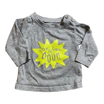 TAO T-shirt Mon coeur fait Boum Taille 3 mois