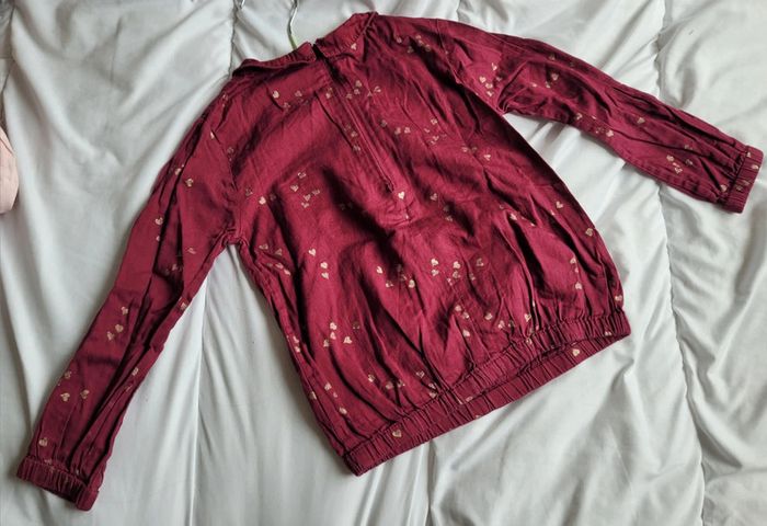 Très jolie blouse à manches longues et col claudine - photo numéro 2