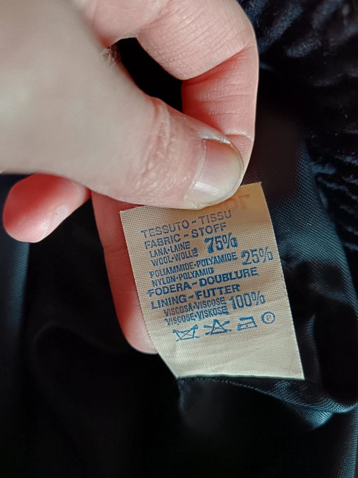 Veste laine bombers marine Made in Italy - photo numéro 10