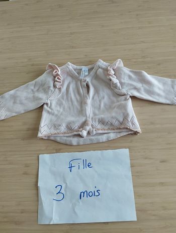 gilet rose pâle orchestra 3 mois