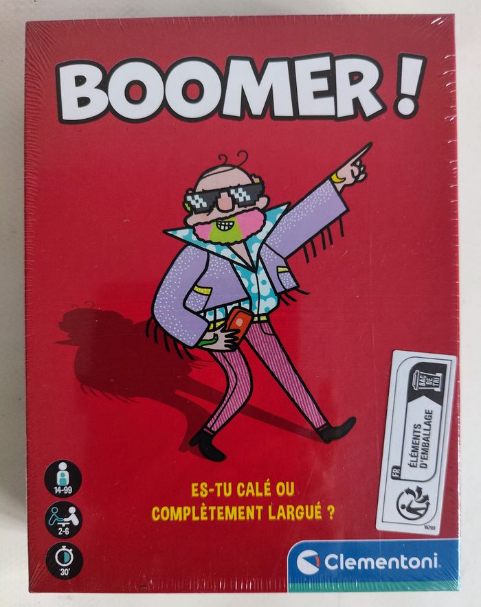 Jeu d ambiance "BOOMER !" - Who'S The Boomer ? Es tu calé ou complètement largué ? Editeur Clementon
