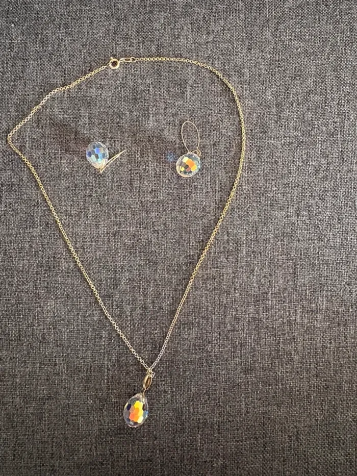 Parure collier et boucles d’oreilles
