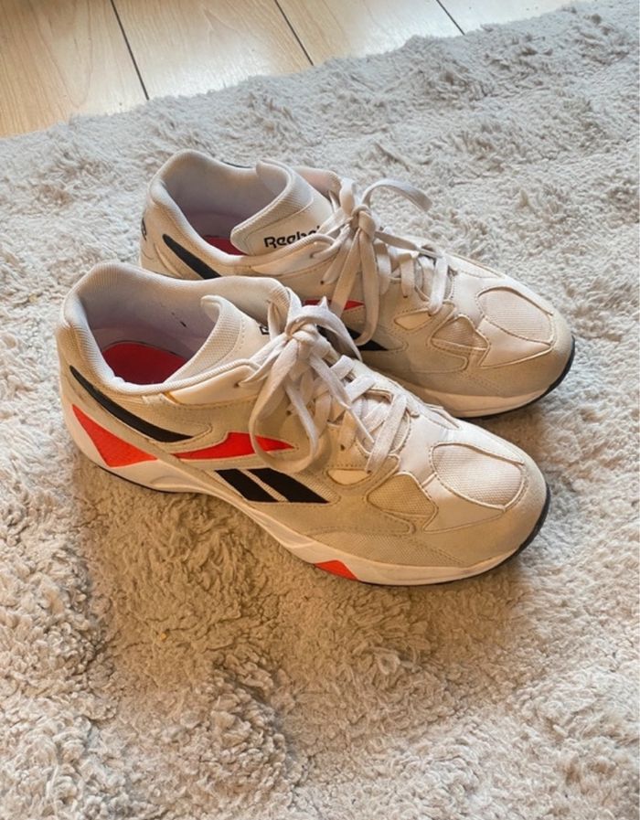 Reebok Aztrek 96 DV7249 White Porcelain Neon Red - photo numéro 4