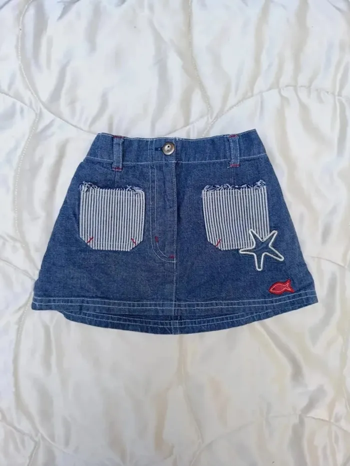 Jupe en jean bleu 3 ans Kiabi