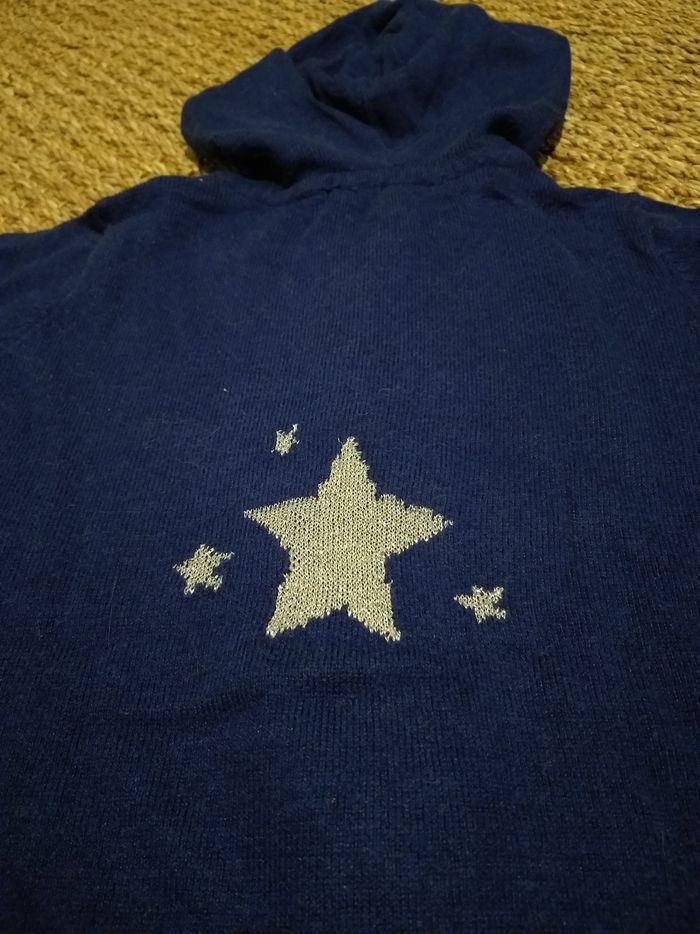 Gilet bleu Marine fil argenté 3 Suisses collection 5 ans - photo numéro 2