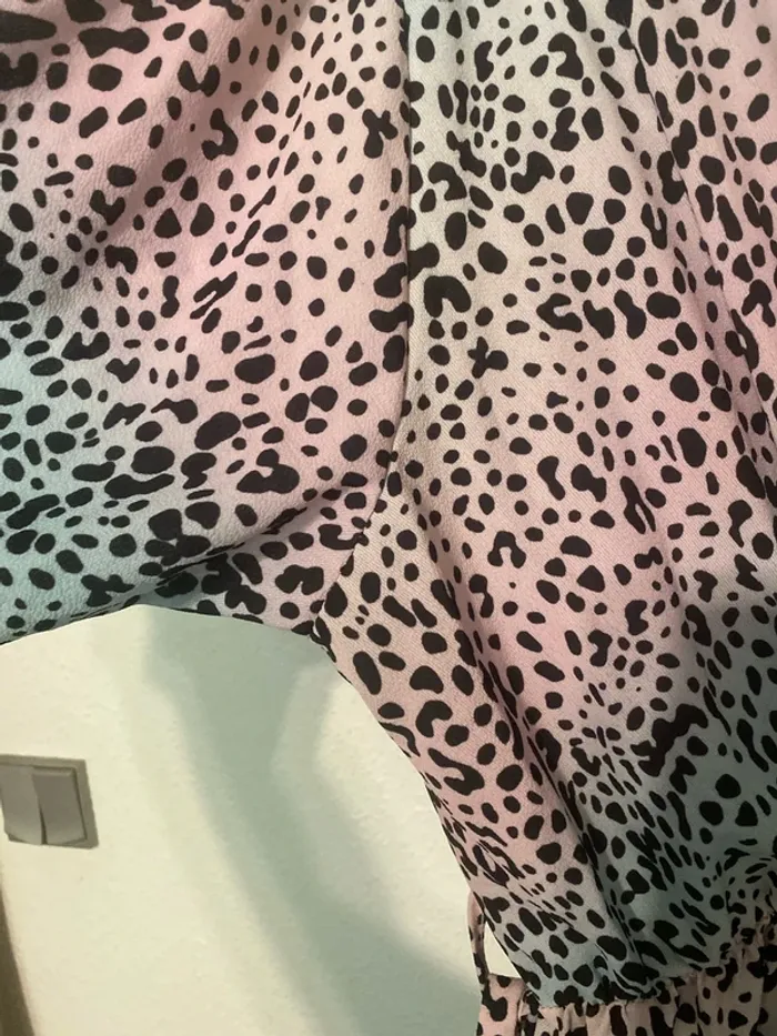 robe longue léopard bleu rose 54 - photo numéro 4