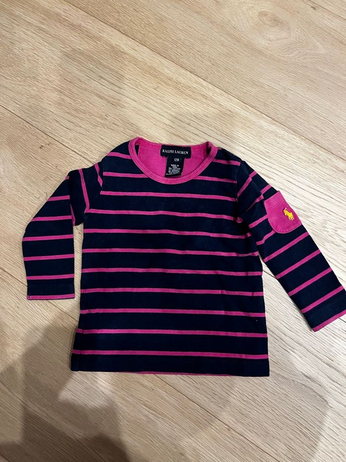 T shirt fille Ralph Lauren 12 mois - photo numéro 2