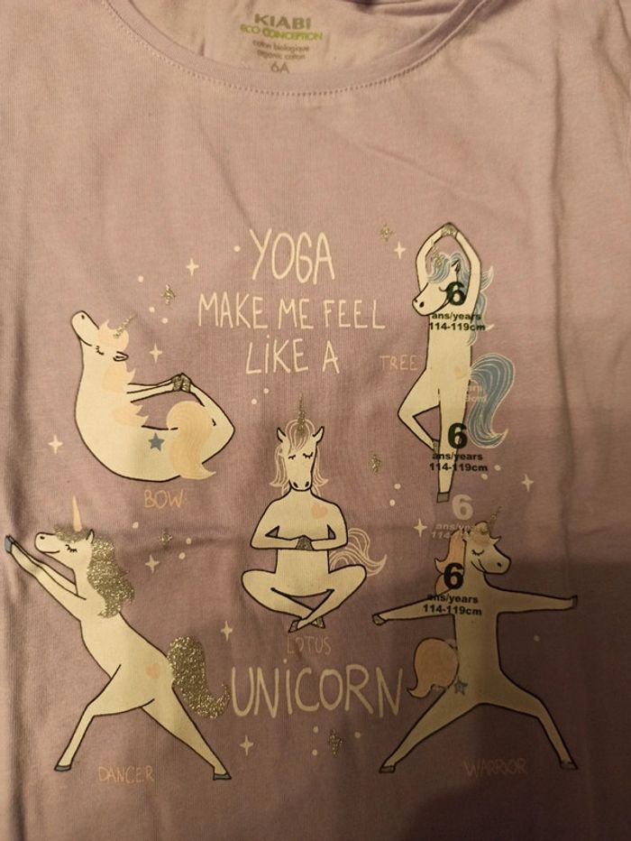 Haut mauve licorne yoga - photo numéro 2