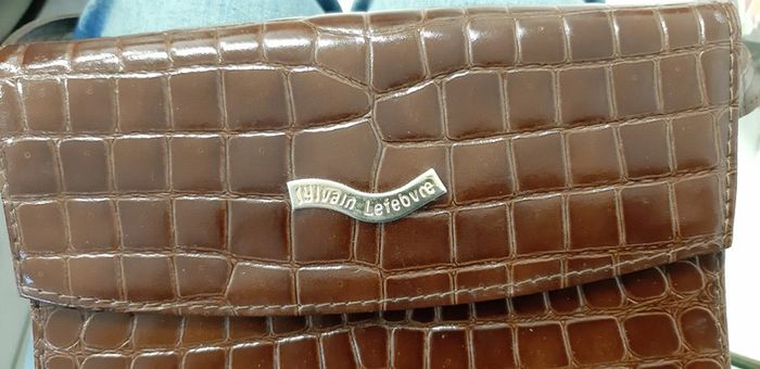 Magnifique sac vintage Sylvain Lefebvre en cuir imitation serpent - photo numéro 4